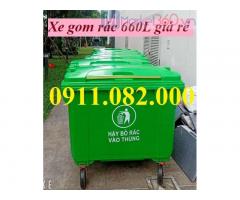 Sỉ thùng rác 120L 240L 660L giá rẻ tại quận 7, quận 8, quận 9- thùng rác nắp kín-
