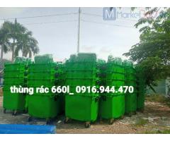 Cung cấp thùng rác nhựa 120l, 240l, 660l đựng rác thải