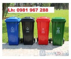 Thùng rác 4 màu phân loại rác thải y tế