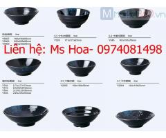 Bát đĩa hàn quốc, bát đĩa melamine độ bền cao, bát đĩa sứ ngọc