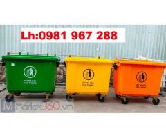 Địa chỉ bán thùng rác 660 lít nhựa HDPE