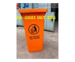 Bán thùng rác 240 lít màu cam