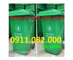 Giá sỉ thùng rác 120 lít 240 lít tại vĩnh long- thùng rác y tế, thùng rác môi trường giá rẻ-