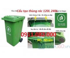 Cách sử dụng các màu của thùng rác nhựa- Thùng rác 120L 240L 660L giá rẻ-