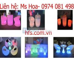 Bàn coctailk, bàn ghế led phát sáng nhiều màu