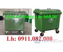 Giá rẻ thùng rác tại vĩnh long, thùng rác 120L 240L 660L chất lượng-