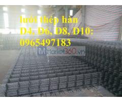 Lưới thép hàn D8 a 100x100, 200x200, 150x150