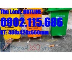 Thùng rác nhựa 60 lít đạp chân, thùng rác nhựa 60 lít
