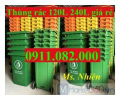 Chuyên sỉ thùng rác giá rẻ tại sóc trăng, thùng rác 120l, 240l, 660l-