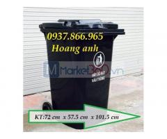Thùng gom rác thải 240l, thùng rác tại hà nội, tìm nhà phân phối thùng rác, thùng thu gom rác nơi công cộng