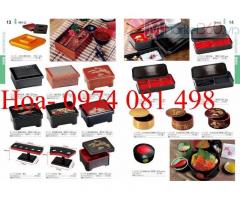 Bento box, đồ nhật đỏ đen