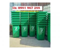 Thùng rác nhựa 120 lít ngoài trời tại Hà Nội