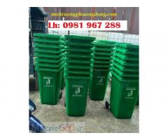 Thùng rác nhựa 120 lít ngoài trời tại Hà Nội