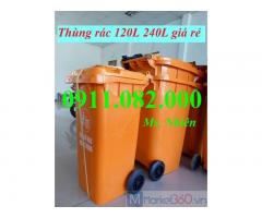 Thùng rác 120L 240L 660L giá rẻ tại bạc liêu- thùng rác 40 lít đạp chân-