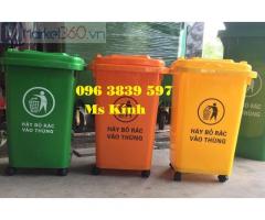 Thùng rác nhựa 60 lít, thùng rác gia đình 60 lít rẻ tại quận 12