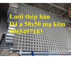 Lưới thép hàn D4 a 50x50mm dạng tấm hàng đen, hàng mạ kẽm có sẵn tại kho Hà Nội