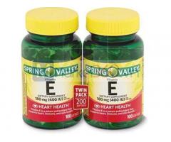Viên uống bổ sung Vitamin E 180mg 400IU 200 viên Spring Valley TP0008 Mỹ