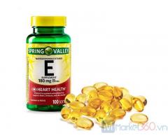 Viên uống bổ sung Vitamin E 180mg 400IU 200 viên Spring Valley TP0008 Mỹ