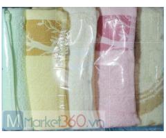 Bộ 05 khăn mặt gia đình chất liệu màu ngẫu nhiên Cotton P977 34cm x 75cm Mollis