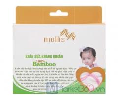 Bộ 10 khăn sữa trẻ em kháng khuẩn chất liệu Bamboo P940 25cm x 25cm Mollis