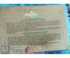 Bộ 10 Khăn tay sữa trẻ em Mollis Organic cao cấp P777 30cm x 30cm an toàn, thoải mái Mollis