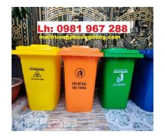 Bán thùng rác nhựa màu vàng 240L