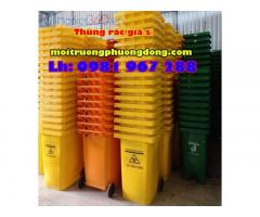 Bán thùng rác nhựa màu vàng 240L