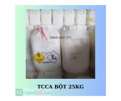 TCCA bột (Trichloroisocyanuric Acid) diệt khuẩn, cải tại ao nuôi thủy sản