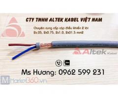 Cáp điều khiển 2 lõi Altek kabel 0.5, 0.75, 1.0, 1.5 mm2