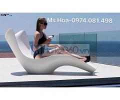 Ghế nhựa bể bơi Grosfillex, ghế tắm nắng composite