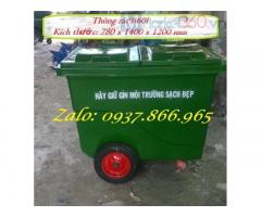Thùng rác tại hà nội,thùng rác composite, thùng rác công nghiệp, xe gom rác 660l composite