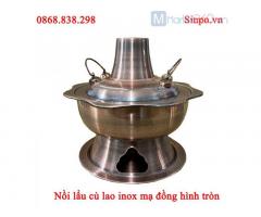 Nồi lẩu cù lao inox màu đồng