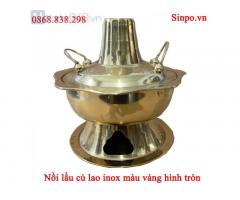 Nồi lẩu cù lao inox màu đồng