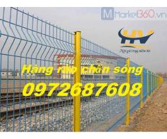 Hàng rào lưới thép, lưới hàng rào, hàng rào mạ kẽm nhúng nóng phi4, phi5, phi6 tại Bình Phước