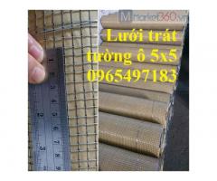 Lưới thép hàn mạ kẽm dây 0.5 ô 5x5 mm, lưới trát tường ô vuông, lưới trát tường mắt 5x5