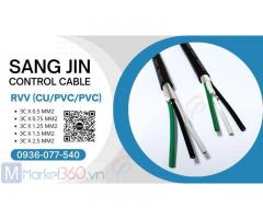 Cáp điều khiển Sangjin 3C x 0.5 mm2 - cáp mềm không chống nhiễu RVV