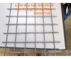 Lưới thép hàn D4 ô 50x50 dạng tấm có sẵn, sản xuất theo kích thước yêu cầu