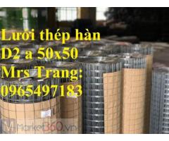 Lưới thép hàn mạ kẽm ô vuông 50x50mm dày 2 ly, 2.5ly , 3 ly , 4ly