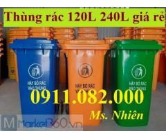 Cuối năm hạ giá thùng rác nhựa giá sỉ- thùng rác 120l 240l 660l-