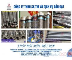 Khớp nối mềm nối ren, Khớp chống rung, Khớp nối mềm inox nối bích