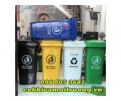 Thùng rác nhựa 120L công cộng giá rẻ tại TP HCM