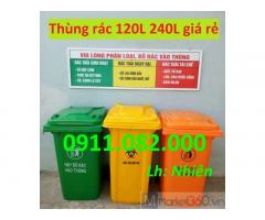 Thanh lý cuối năm thùng rác y tế, thùng rác nhựa 120l 240l 660l giá rẻ ưu đãi-