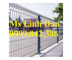 Lưới thép hàng rào sơn tĩnh điện phi 5 ô 75x200, hàng rào mạ kẽm nhúng nóng D5 75x200