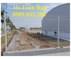 Thi công lắp đặt lưới thép hàng rào mạ kẽm chấn sóng - gập đầu tam giác phi 5 (50*100)