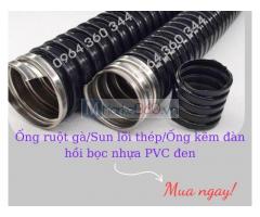 Ống sun lõi thép/ Ống gen ruột gà/ Ống ruột gà lõi thép bọc nhựa PVC đen