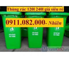 Bán thùng rác giá rẻ tại bình minh vĩnh long- thùng đựng rác 120l 240l-