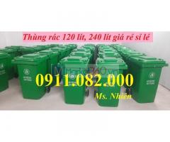 Xả kho thùng rác nhựa giá rẻ- thùng rác inox, thùng rác 120l, 240l,660l-