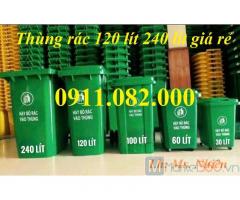 Giá sỉ thùng rác nhựa giá siêu rẻ- thùng rác 120l 240l 660l, thùng rác ngoài trời-