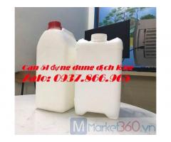 Can nhựa trắng 5l, can nhựa, can 5l tại hà nội, can nhựa đựng hóa chất, can