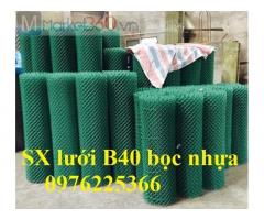 Lưới thép bọc nhựa xanh b40 / Lưới b40 bọc nhựa